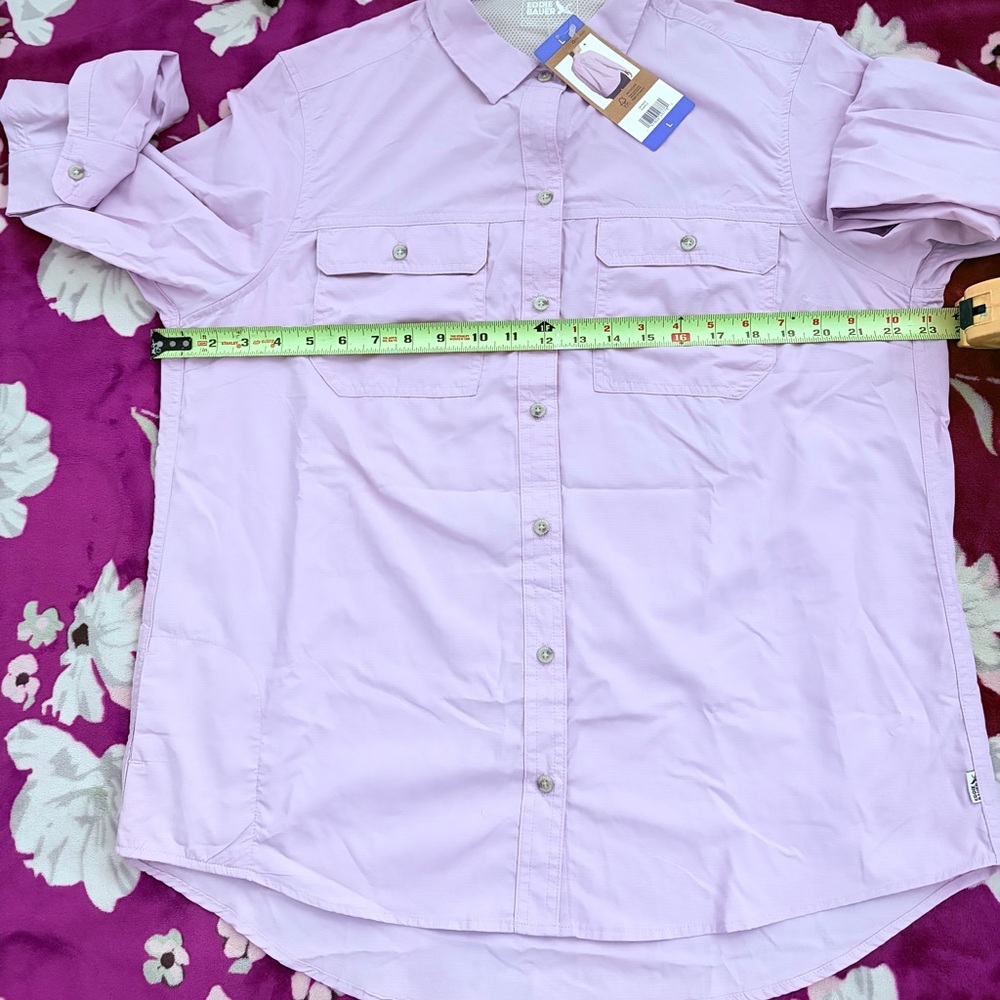 ❤️Eddie Bauer Lavender Button-Down Shirt NWT size L - Picture 13 of 16